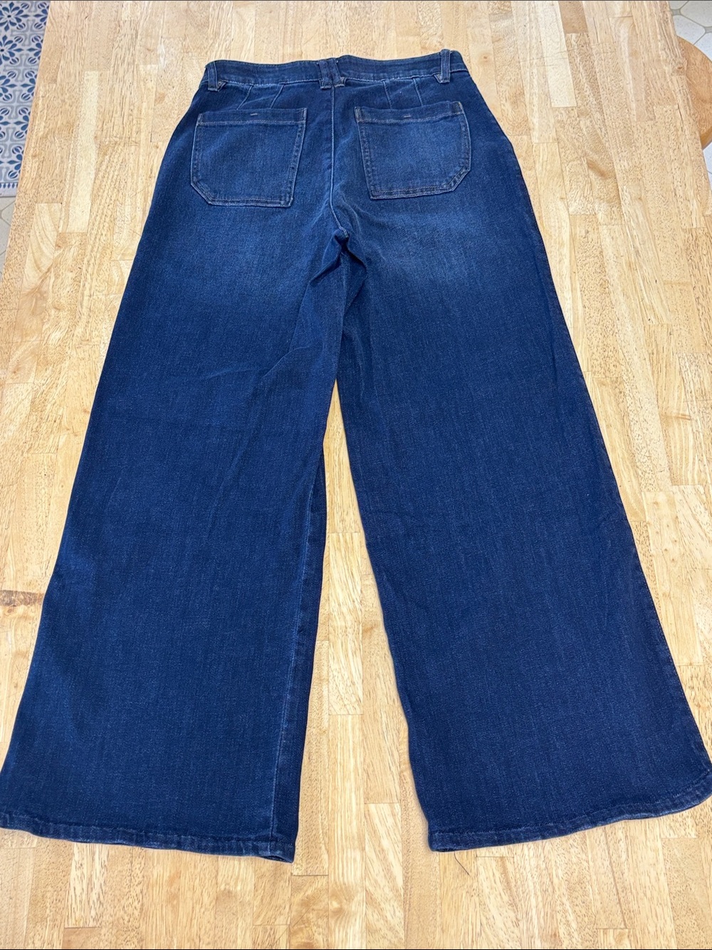 NWT Democracy “Ab” Solution Skyrise Wide Leg Denim Jeans Indigo - Picture 7 of 7